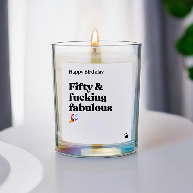 Duftkerze Flowery Fifty and fucking fabulous