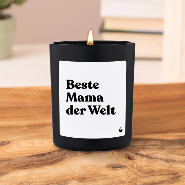 Duftkerze Schwarz Woody Beste Mama der Welt