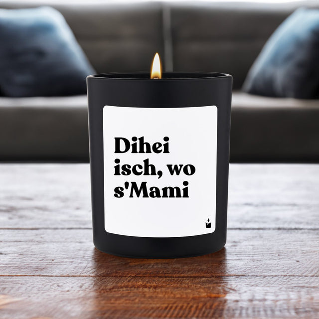 Duftkerze Schwarz Flowery Dihei isch, wo s'Mami von ChattyCandles