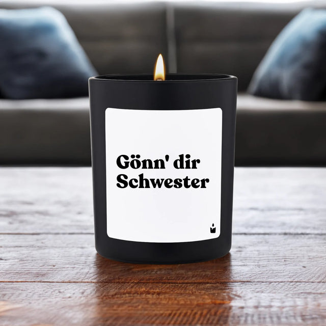 Duftkerze Schwarz Woody Gönn' dir Schwester von ChattyCandles
