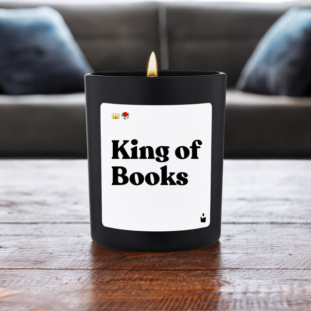 Duftkerze Schwarz Flowery King of Books von ChattyCandles