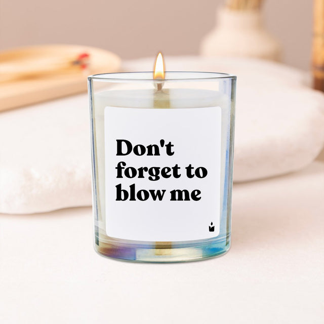 Duftkerze Rainbow Woody Don't forget to blow me