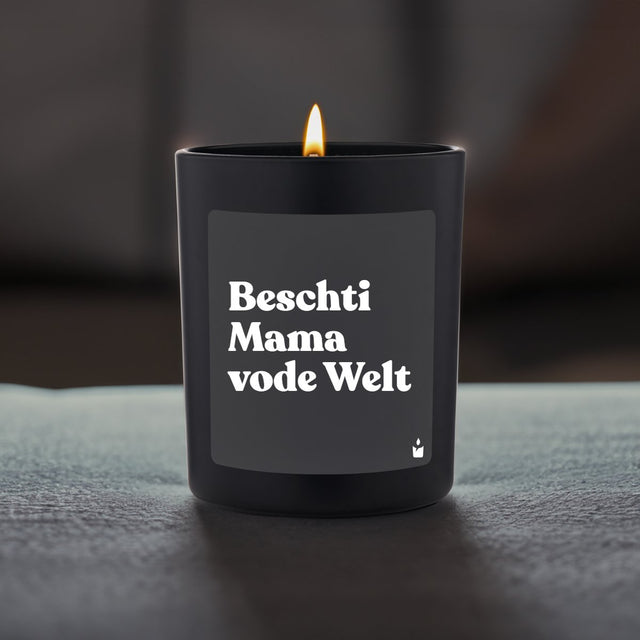Duftkerze Schwarz Flowery Beschti Mama vode Welt von ChattyCandles