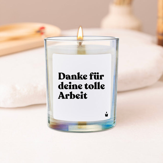 Duftkerze Rainbow Flowery Danke für deine tolle Arbeit