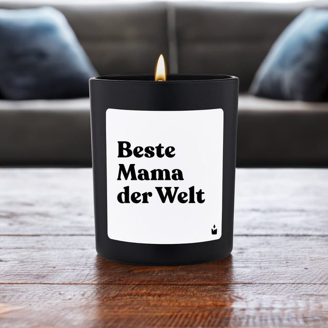 Duftkerze Schwarz Woody Beste Mama der Welt