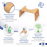 Toilettenhocker Lackiertes Holz Natur