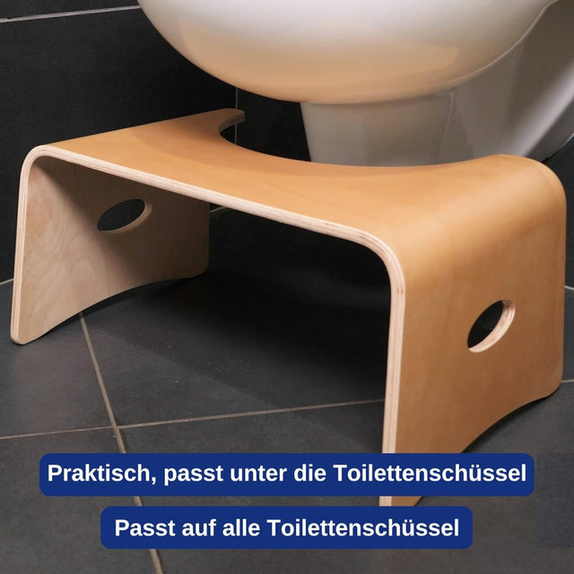 Toilettenhocker Lackiertes Holz Natur