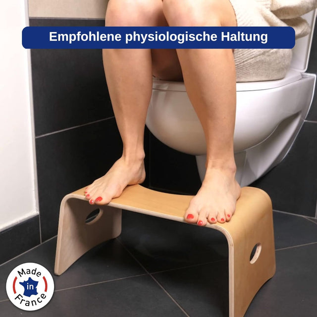 Toilettenhocker Lackiertes Holz Natur