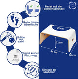 Toilettenhocker Lackiertes Holz Weiss