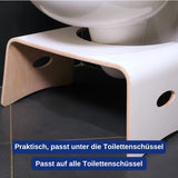 Toilettenhocker Lackiertes Holz Weiss