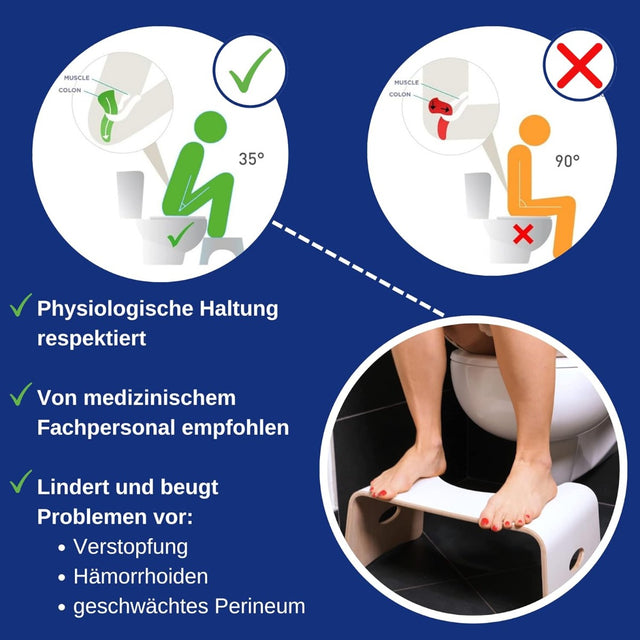 Toilettenhocker Lackiertes Holz Weiss