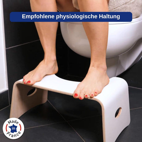 Toilettenhocker Lackiertes Holz Weiss