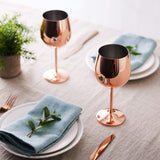 Edelstahl Weingläser Roségold 4er-Set
