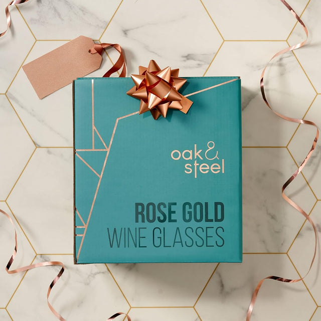 Edelstahl Weingläser Roségold 4er-Set