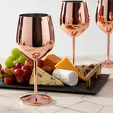 Edelstahl Weingläser Roségold 4er-Set