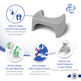 Toilettenhocker Grau