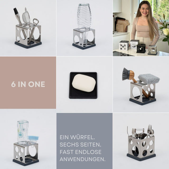 dri.cube Utensilienbehälter Edelstahl