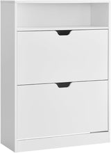 Schuhschrank mit verstellbarer Trennwand Weiss