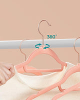 Kleiderbügel Samt 30er Set Roségold