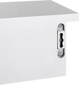 Wandregal mit Schubladen modern platzsparend weiss