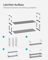 Schuhregal 2 Ebenen Schuh-Organizer Stapelbar