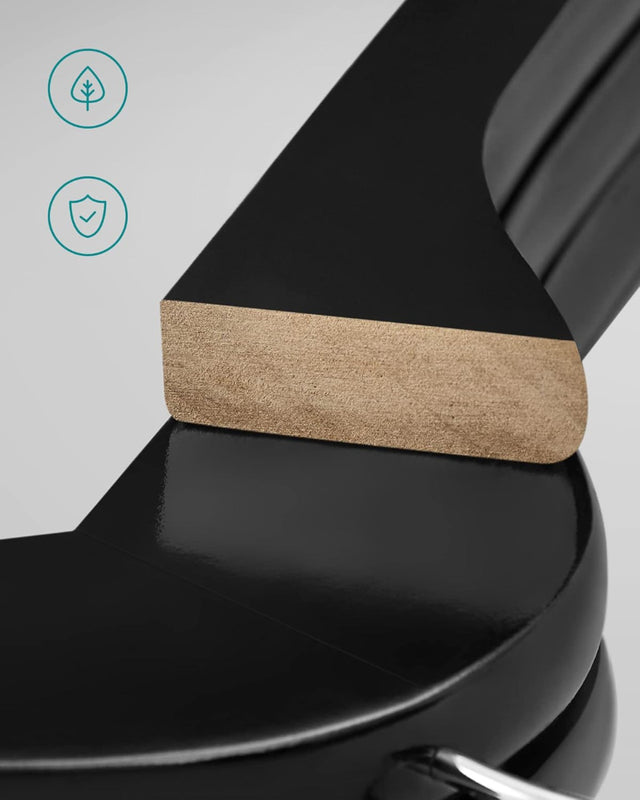 Kleiderbügel Holz 20er Set Einkerbungen im Schulterbereich Schwarz