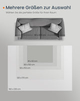 Wohnzimmerteppich Rutschfest Vintage Grau 120 x 170 cm