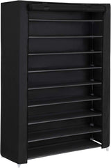 Schuhregal mit 9 Ebenen Schwarz, 100 x 28 x 162 cm von guteszeug.ch