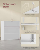 Bücherregal Offenes Regal 3 Fächer Weiss von Songmics