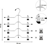 Hosenbügel Mehrfach-Rockbügel mit Clips 3er Set