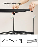 Schuhregal 3 Ebenen Schuh-Organizer Stapelbar