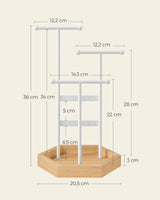 Schmuckständer Schmuckhalte, 4 getrennte Bereiche Metall