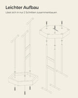 Schmuckständer Schmuckhalte, 4 getrennte Bereiche Metall