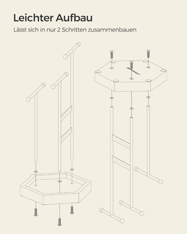 Schmuckständer Schmuckhalte, 4 getrennte Bereiche Metall