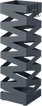 Regenschirmständer Metall quadratisch mit Haken Anthrazit von Songmics