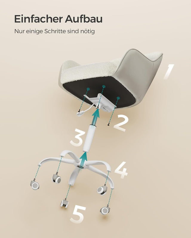 Bürostuhl Drehstuhl Höhenverstellbar Cappuccinobeige