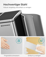 Mülleimer Küche Mülltrennsystem 3 Fächer Silber