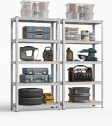 Schwerlastregal 2er Set mit Stahlgestell silbern von Songmics