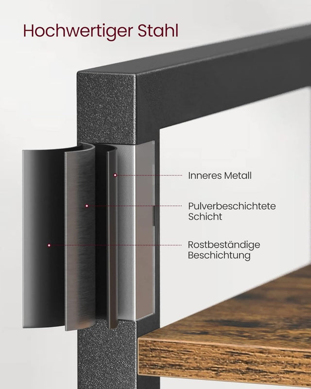 Regal Standregal mit 6 Ebenen Vintagebraun