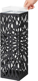 Regenschirmständer Metall quadratisch mit Haken schwarz von Songmics