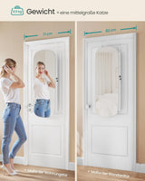 Schmuckschrank Spiegelschrank LED Beleuchtung abschliessbar Weiss