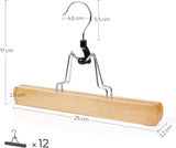 Hosenspanner 12er Set Holz Hosenbügel