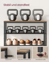 Schuhregal 5 Ebenen Verstellbar Platzsparend Honigbraun