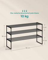 Schuhregal 3 Ebenen Schuhständer Schuh-Organizer