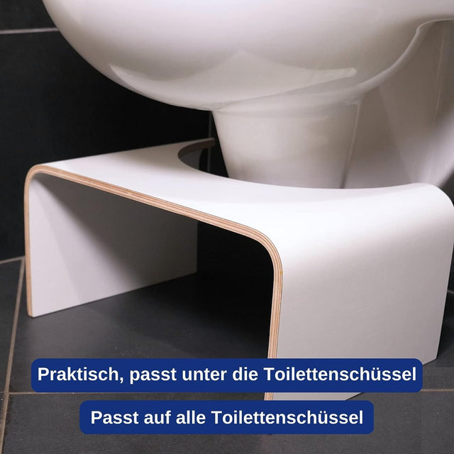 Toilettenhocker Holz Schwarz