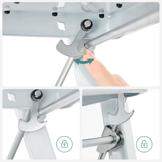 Trittleiter Klappleiter mit 2 Stufen einfach zu verstauen