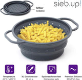 sieb.up Faltbares Sieb basalt