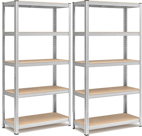 Schwerlastregal 2er Set mit Stahlgestell silbern von Songmics