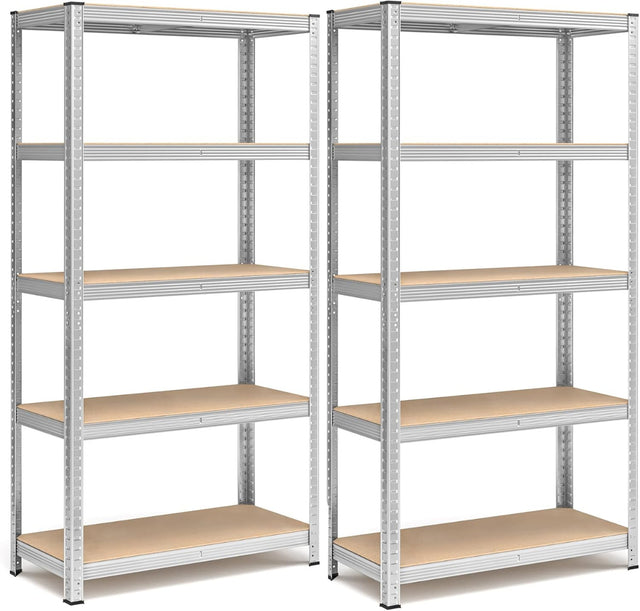 Schwerlastregal 2er Set mit Stahlgestell silbern von Songmics