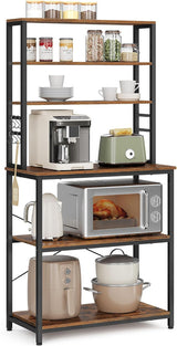Küchenregal mit 6 Ablagen vintagebraun 80cm breit